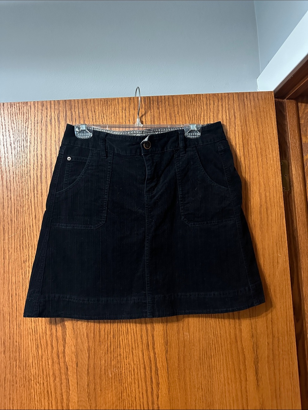 Woolrich Black Corduroy Mini Skirt